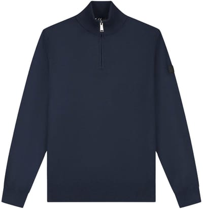 Malelions Knitted 1/4 Zip Sweater Heren - Maat S