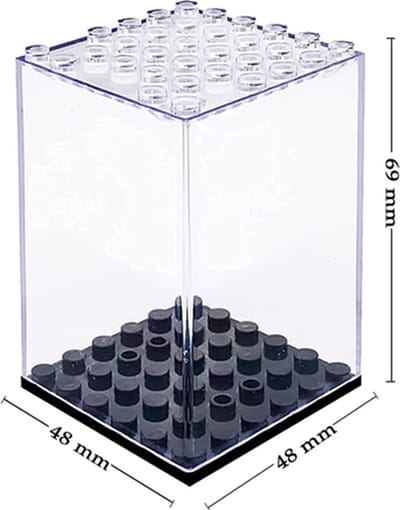 VAEM LEGO Display Vitrine Box - Voor Minifigures - Zwart - 4,8x4,8x6,9cm