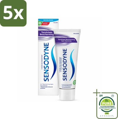 5 x Sensodyne Tandpasta Gum Protection 75 ml - Grootverpakking - Gevoelige Tanden - Tandvleesbescherming - Tandpasta - Gevoeligheid - Tandpasta Voor Gevoelige Tanden