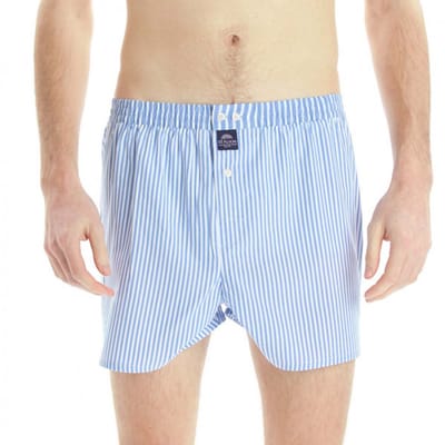 McAlson Heren Boxershort Striped Baby Blue Blauw 3XL
