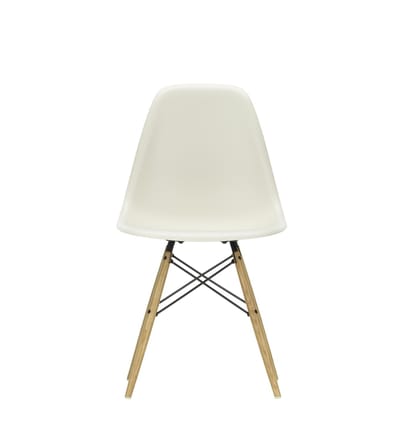 Vitra - DSW Eames Plastic Sidechair - kiezelsteen RE - honingkleurig essenhout - beige