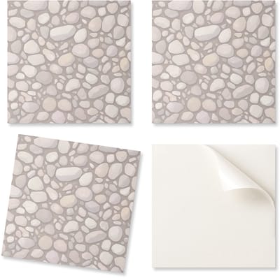 Decoratieve vinyltegels met afbeeldingen voor keuken of badkamer, natuursteenpatroon, 20x20x20 cm