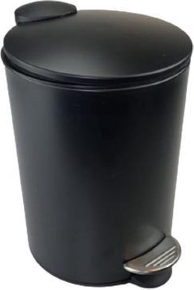Pedaalemmer FLOOR - Zwart - Metaal / Kunststof - Rond - 3L - Ø 17 x h 25 cm