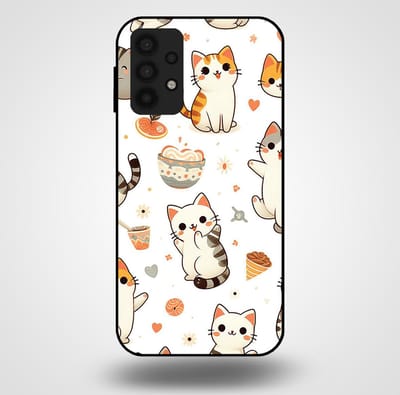 Smartphonica Telefoonhoesje voor Samsung Galaxy A32 5G met katten opdruk - TPU backcover case katten design geschikt voor Samsung Galaxy A32 5G