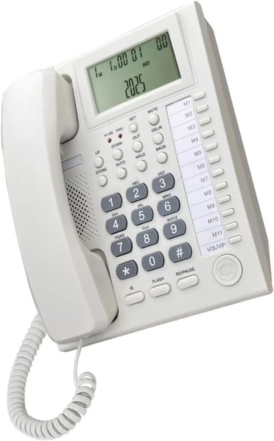 Vaste Telefoon - Senioren Telefoon - Thuis Bellen - Grote Knoppen - 22 x 17 cm - Wit