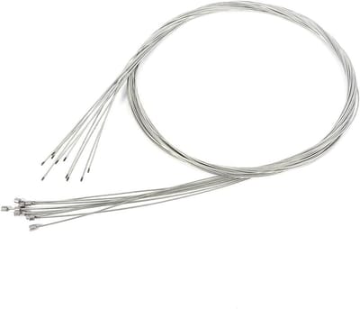 Fiets Derailleurkabel - Schakel Kabel - Fiets Versnellingen Afstellen - Gegalvaniseerd Staal - 10 stuks - Zilver
