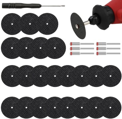 Dailygoods - Set van 60 Hars Doorslijpschijven met Glasvezel en Spanhouder