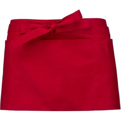 Schort/Tuniek/Werkblouse Unisex One Size Kariban Red 65% Polyester, 35% Katoen