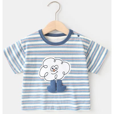 Babykleding Casual T-shirts met korte mouwen Zomerkleding Jongens Meisjes Baby Kinderen Kinderen Zomer Tops met halve mouwen 120cm gray