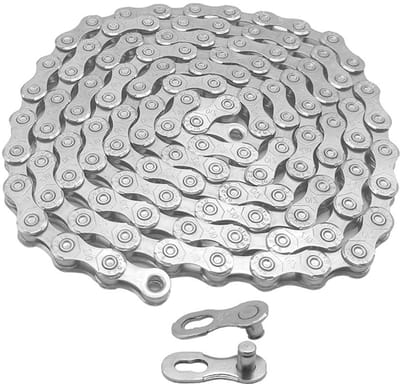 Fiets Ketting 10-Way, 1/2 x 11/128 Inch, 116 Schakels, Inclusief Verbinder voor Betrouwbare Prestaties