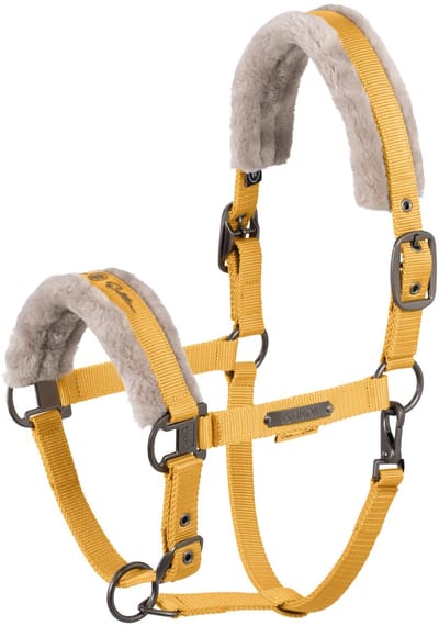 Eskadron Halster Eskadron Platinum Double Pin Faux Fur Geel
