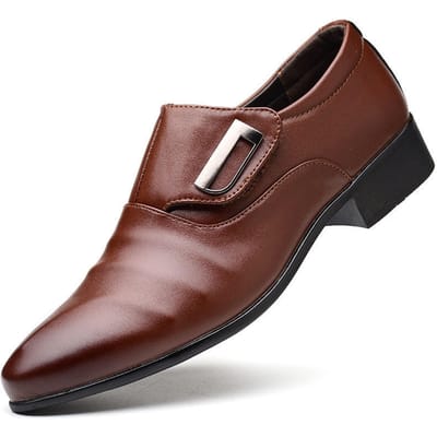 Heren Leren Schoenen Nieuwe Heren Zakelijk Formeel Puntige Neus Leren Schoenen Veelzijdige Casual Loafers Ademend 47