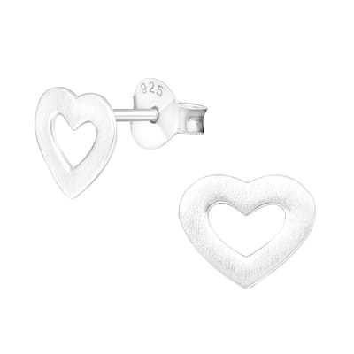Zilver subtiel hartje oorsteker | liefde valentijn | zilveren oorbellen dames | Zilverana | Sterling 925 Silver