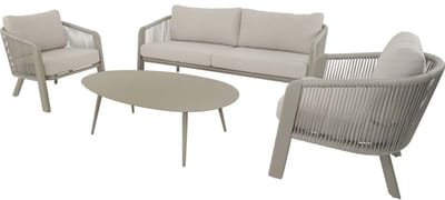 Lesli Living - Loungebank Tanoa - Taupe - 174x78x69cm
