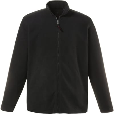 JP 1880 - Heren - Fleece jas outdoor opstaande kraag ritszakken - Zwart - Maat 8XL
