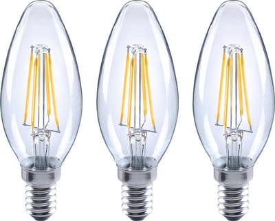 Sygonix SY-4945174 LED-lamp Energielabel E (A - G) E14 Kaars 4 W = 40 W Warmwit (Ø x h) 35 mm x 100 mm 3 stuk(s)