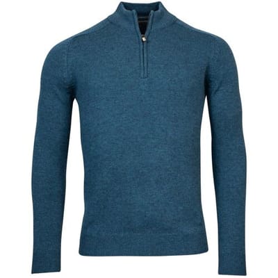 Baileys Trui Halfzip Single Knit Lambswool Raf Blue / male