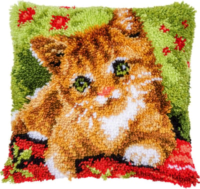 Vervaco - Knoopkussen kit Lieve poes - PN-0221703 - Borduren - Borduurpakket - Borduurpakket volwassenen - Borduurpakket kind