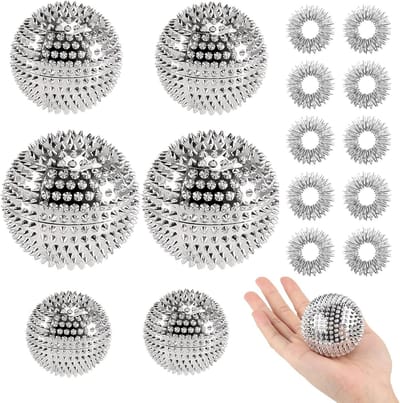 Set van 6 Magnetische Acupressuurballen voor Hand- en Voetmassage