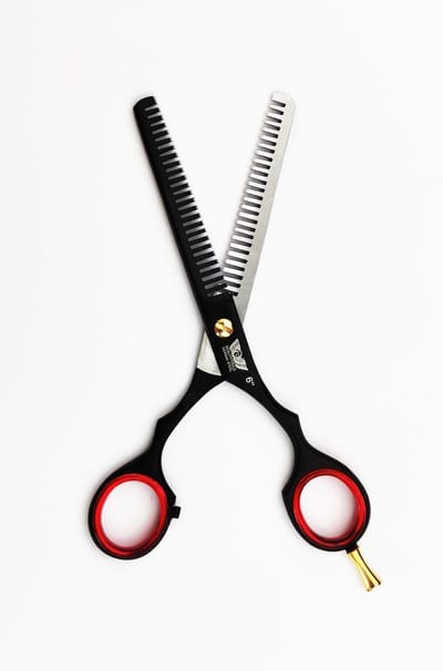 PROMO! Beautytools Kappersschaar/Professionele Dubbele Effileerschaar Rechtshandig - Matt Black (6 Inch) - (RS-2465)