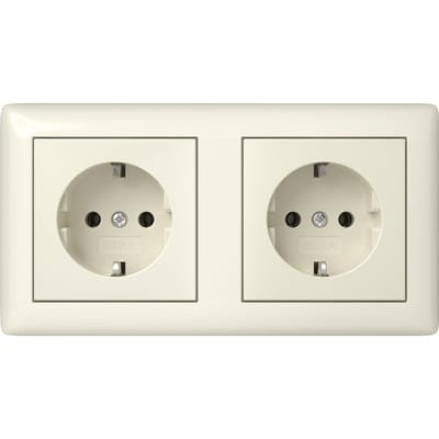 Gira Systeem 55 Dubbele Stopcontact Met Aarde - 492501