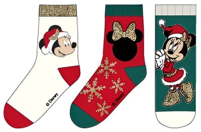Disney Minnie Snow Green kerstsokken voor kinderen 27/30