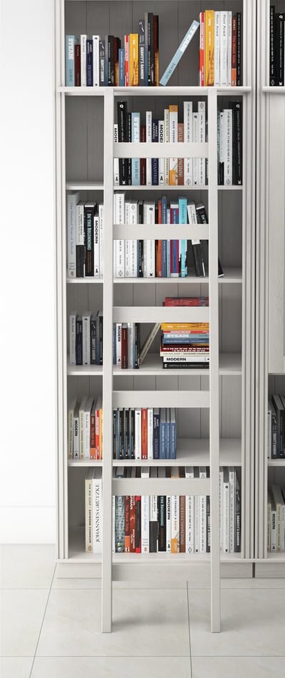 Bilbao-Boekenkastladder - Wit Grenen