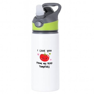 Hacebo® - Relatie cadeau - waterfles met rietje groen - Relatie - Jubileum cadeau - Love geschenk - gift - Valentijn cadeautje voor hem en haar - Cadeau voor mannen en vrouwen - Valentijnsdag cadeau - water fles - 650ML