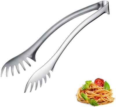 Westmark spaghettitang en buffettang Pro – keukentang van roestvrij staal – innovatieve spaghettitang – serveertang voor pasta, salade en asperges – zilver, 29,5 cm