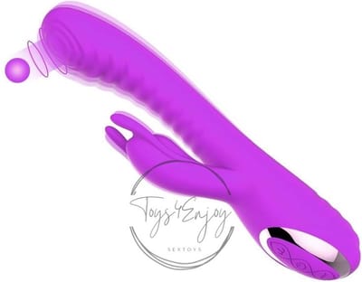 Rabbit stimulerende paarse vibrator met zeer stille functie en prettig voor het hele lichaam, Toys4enjoy