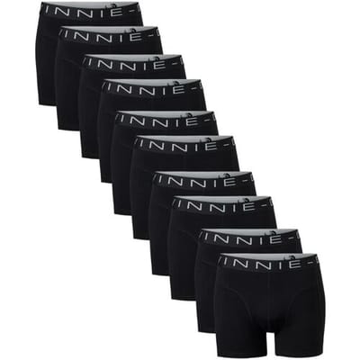 Vinnie-G Boxershorts - 10 stuks - Black/Black - Maat S - Heren Onderbroeken - Geen irritante Labels - Katoen heren ondergoed