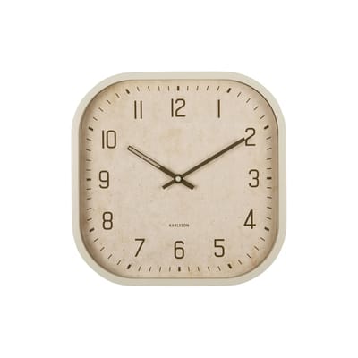 Karlsson Wandklok Elemental Cuadrado - Gebroken wit - Ø30cm - Wandklok Modern