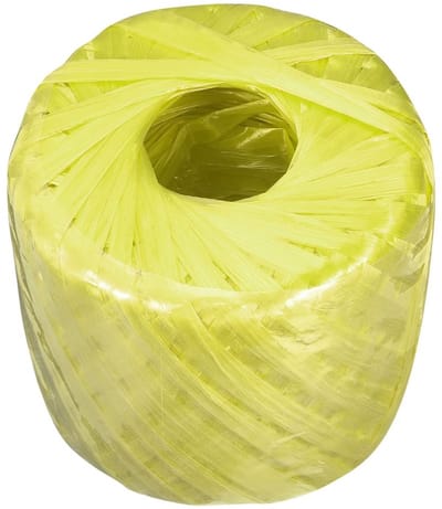 Dailygoods- Polyester Touw 200m - DIY Boekverpakking - Nylon Touw - Geel - 1 Rol - Duurzaam