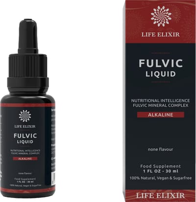 Life Elixir Fulvinezuur Alkaline 30 ml - Natuurlijk Fulvinezuur Supplement | Helpt bij verbeteren weerstand - Fulvic Mineral Complex met Alkaline – Ondersteunt immuunsysteem - Allergeenvrij