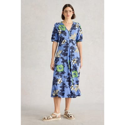 White Stuff Megan Jersey Dress Bright Blue Taglia: 12 PETITE | Abiti Midi Outlet | Donna | Blu
