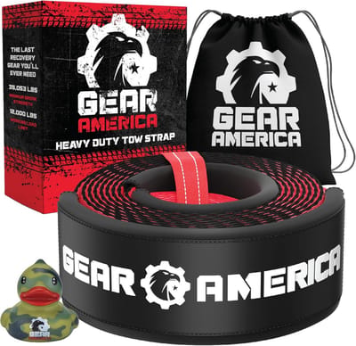 Heavy Duty Recovery Strap 3 Inch x 8 Meter - Sterk Sleepkabel voor Auto, SUV en 4x4 - Weerbestendig en UV-bestendig