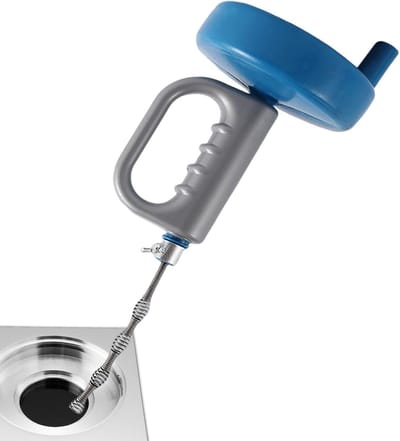 Ontstoppingsveer - Rioolveer Afvoer - Verstopping Oplossen - Flexibele Reiniging - 5 meter - Grijs