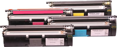 Set 4x ABC huismerk toner geschikt voor Konica Minolta Magicolor 2400W 2400 2430DL 2430 Desklaser 2450 2450D 2450DX 2450PS 2480MF 2480 2490MF 2490 2500W 2530 2530DL