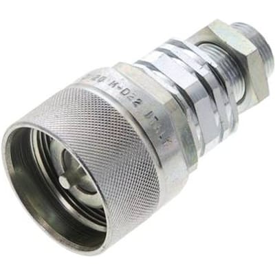 Stalen DN 20 Hydraulische Koppeling Insteeknippel 15 mm L Knelring Schotkoppeling ISO 14541/8434-1 D M42 x 2