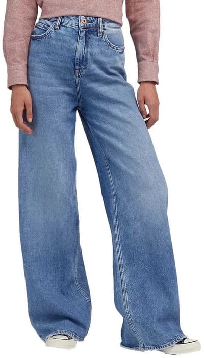 Lee Stella A Line Wide Leg Fit Spijkerbroek Blauw 31 / 29 Vrouw