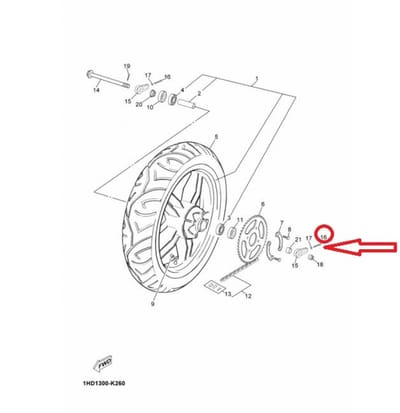 Boulon tendeur chaîne pour moto Yamaha 80 TZR RR M8 L56.5mm 90101-08X09 Neuf