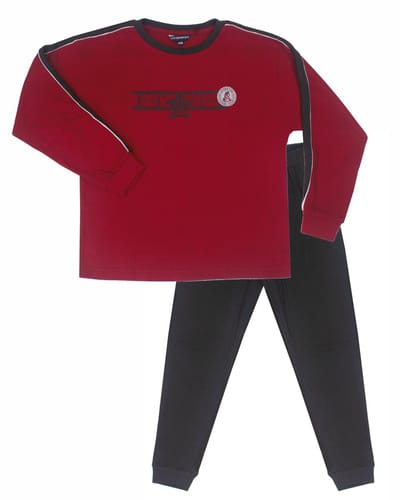 Blue Docks Jongens Pyjama -Lange Mouwen -Rood -maat 104