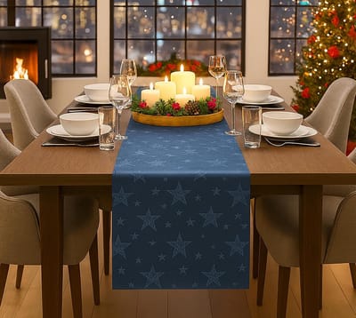 Magic Stars Tafelloper 40x140 cm - Lotuseffect met Fleckschutz - Afstoot Vloeistoffen - KAMACA
