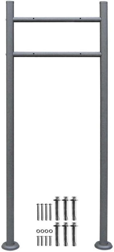 Brievenbus staander - Brievenbus paal - Post ontvangen - Roestvrij staal - 50 x 120 cm - Antraciet