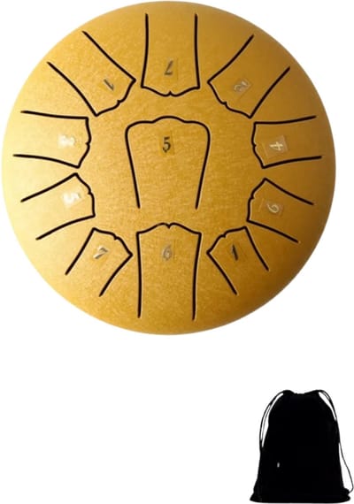 Livano Handpan - Tongue Drum - Steel - Regen - Klankschaal - Goud