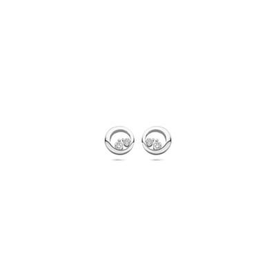 Zilver Gerhodineerd Oorknoppen Zirkonia 7 Mm 1339734
