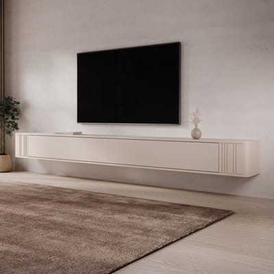Meubella - Fermano - TV-Meubel - Beige - 300x31x30 cm