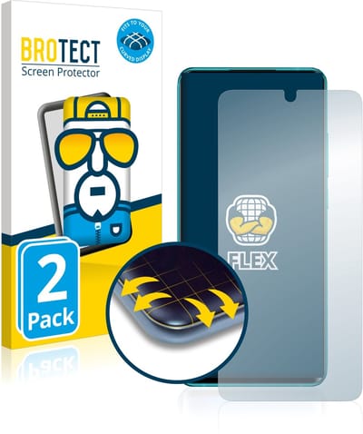 BROTECT - Screenprotector voor Xiaomi Mi Note 10 Pro - Folie Beschermfolie transparant volledig dekking - 2 Stuks