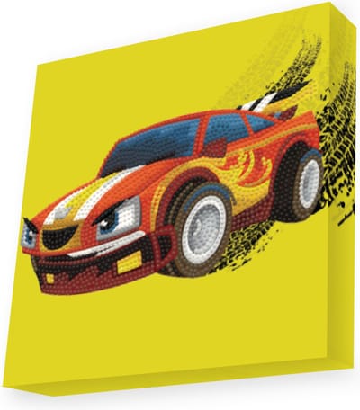 Knutselpakket met Ronde Steentjes, Dotz voor Volwassenen, Hobbypakket voor Kinderen Vanaf 8 Jaar - DBX.076 DOTZ - BOX Diamond Dotting kit - 22x22cm - Hot Rod