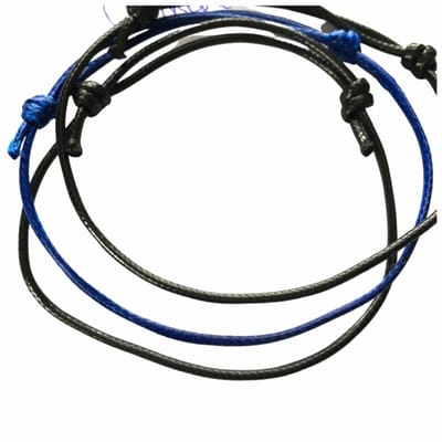 3 Schuifkoord-Zwart-Blauw - Charme Bijoux
